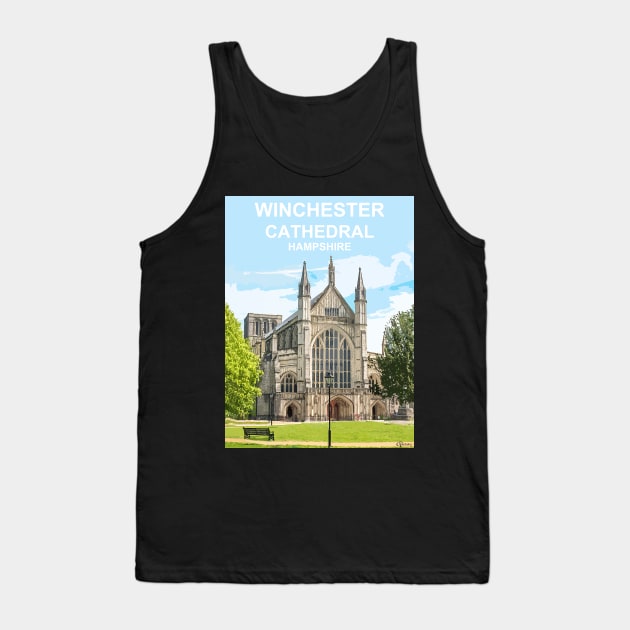 Winchester Cathedral Hampshire. Travel poster Tank Top by BarbaraGlebska